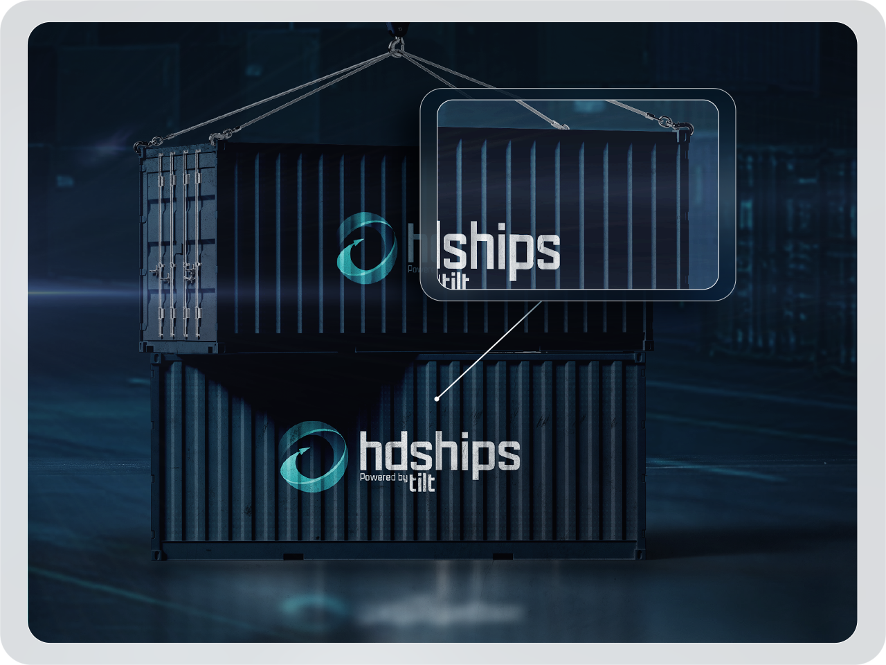 HDShips branded shipping containers